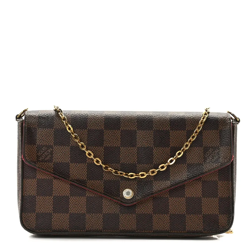 Louis vuitton pochette felicie wallet Gold HW high End Clone