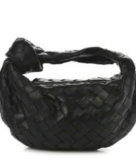 Superfake Bottega Veneta Nappa Intrecciato Mini Jodie Black Gold Hardware