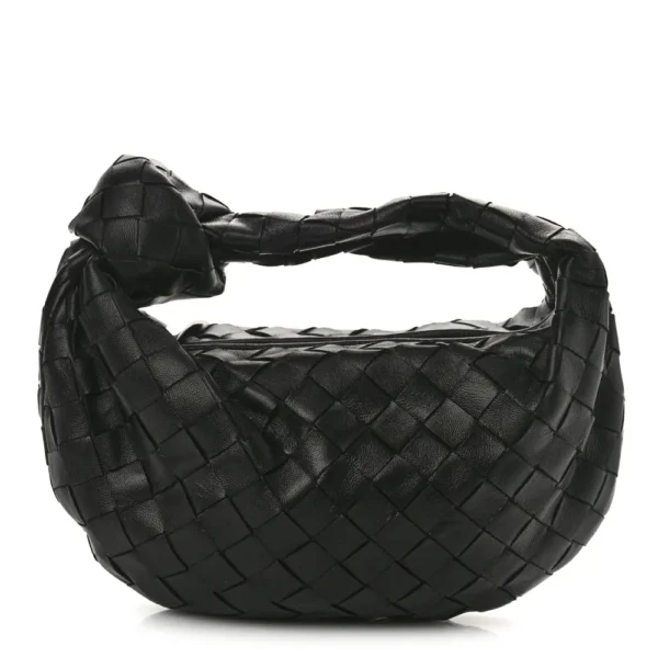 Superfake Bottega Veneta Nappa Intrecciato Mini Jodie Black Gold Hardware