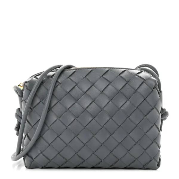 Superfake Bottega Veneta Nappa Intrecciato Mini Loop Camera Bag Thunder Gold Hardware