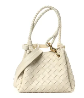 Superfake Bottega Veneta Nappa Intrecciato Small Andiamo Parachute Shoulder Bag Sea Salt