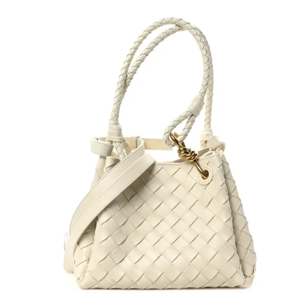 Superfake Bottega Veneta Nappa Intrecciato Small Andiamo Parachute Shoulder Bag Sea Salt