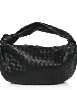 Superfake Bottega Veneta Nappa Intrecciato Small Jodie Black Silver Hardware