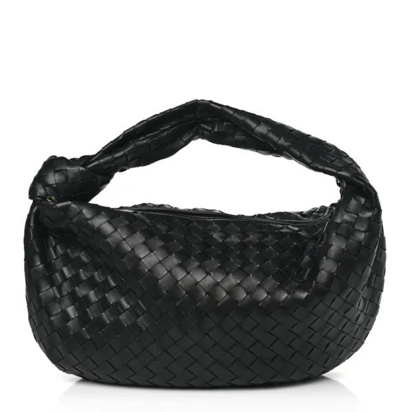 Superfake Bottega Veneta Nappa Intrecciato Small Jodie Black Silver Hardware