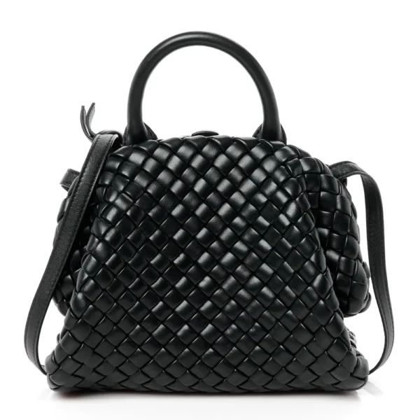 Superfake Bottega Veneta Nappa Intrecciato Small Padded The Handle Black Gold Hardware