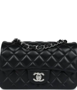 superfake Chanel Medium Black Lambskin Classic Double Flap Rose Gold Hardware