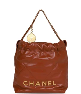 Superfake Chanel Mini Brown Calfskin 22 Bag front