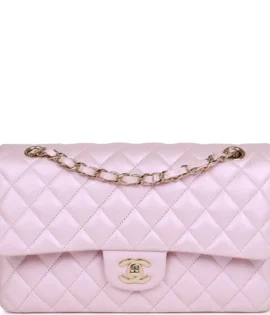 Superfake Chanel Mini Pink with Top Handle Lambskin Rectangular Flap Bag front