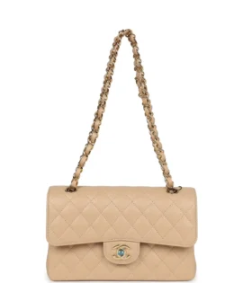 Superfake Chanel Small Beige Caviar Classic Double Flap Bag detail