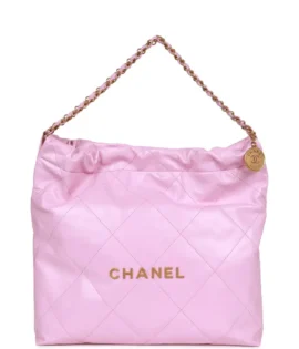 Superfake Chanel Small Pink Calfskin 22 Bag front