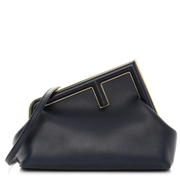 Superfake Fendi Shiny Nappa Small Fendi First Midnight Blue Gold Hardware