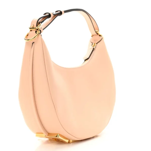 superfake Fendi Vitello Grace Matte Hobo Bag Small Fendigraphy Light Rose Gold Hardware