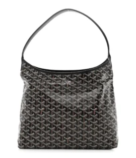 Superfake Goyard Goyardine Black Boheme Hobo Silver Hardware