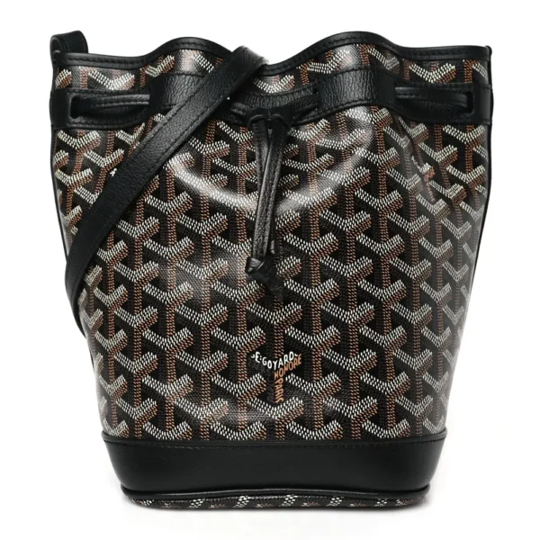 Superfake Explore the Goyard Goyardine Black PM Petit Flot Bucket Bag at Superfakebags.is. Shop now for a stylish Goyard Goyardine bag that blends elegance and utility.