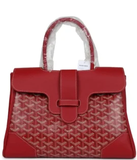 Superfake Goyard Goyardine Canvas Red Saigon Tote Palladium Hardware