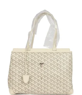 Superfake Goyard Goyardine Canvas Sand PM Bellechasse Bag Palladium Hardware