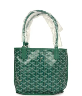 Supefake Goyard Goyardine Green Mini Anjou Bag Palladium Hardware