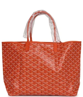 Superfake Goyard Goyardine Orange PM St. Louis Tote Bag Palladium Hardware