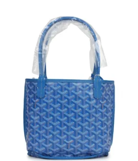 Superfake Goyard Goyardine Sky Blue Mini Anjou Bag Palladium Hardware