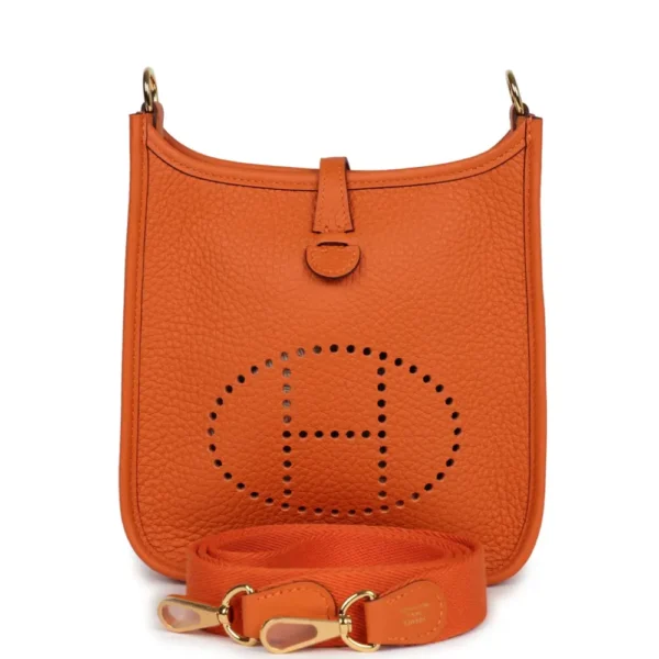 Superfake Hermès Clemence Evelyne TPM Orange Gold Hardware