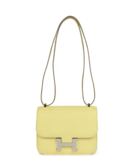 superfake Hermès Clemence Constance Lock 18 Jaune De Naples Palladium Hardware