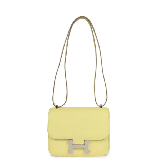 superfake Hermès Clemence Constance Lock 18 Jaune De Naples Palladium Hardware