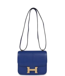 Superfake Hermès Constance 18 Bleu Royal Chevre Gold Hardware