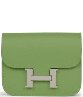 superfake Hermès Constance Slim Wallet Vert Criquet Epsom Palladium Hardware