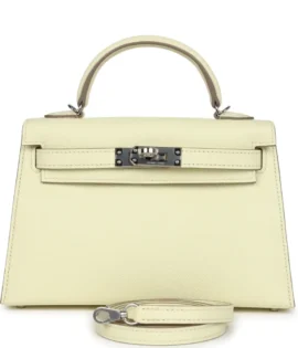 Superfake Hermès Epsom Kelly Sellier 20 Jaune Milton Palladium Hardware