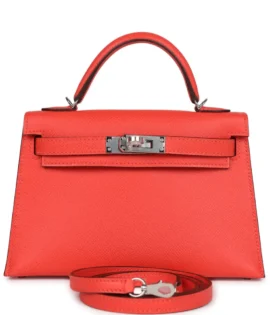 Superfake Hermès Epsom Kelly Sellier 20 Orange Field Palladium Hardware