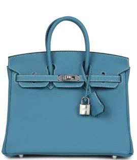 Superfake Hermès Togo Birkin 25 Blue Jean Palladium Hardware