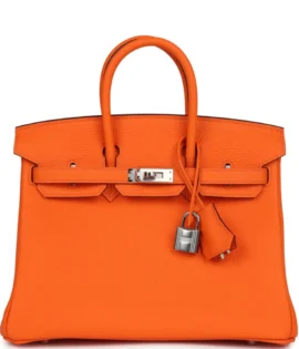 Superfake Hermès Togo Birkin 25 Orange Minium Palladium Hardware