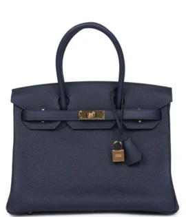 superfake Hermès Togo Birkin 30 Bleu Nuit Gold Hardware