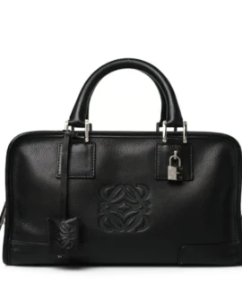 Superfake Loewe Calfskin Amazona 28 Black Silver Hardware