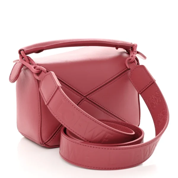 Superfake Loewe Calfskin Mini Puzzle Bag Plumrose Gold Hardware