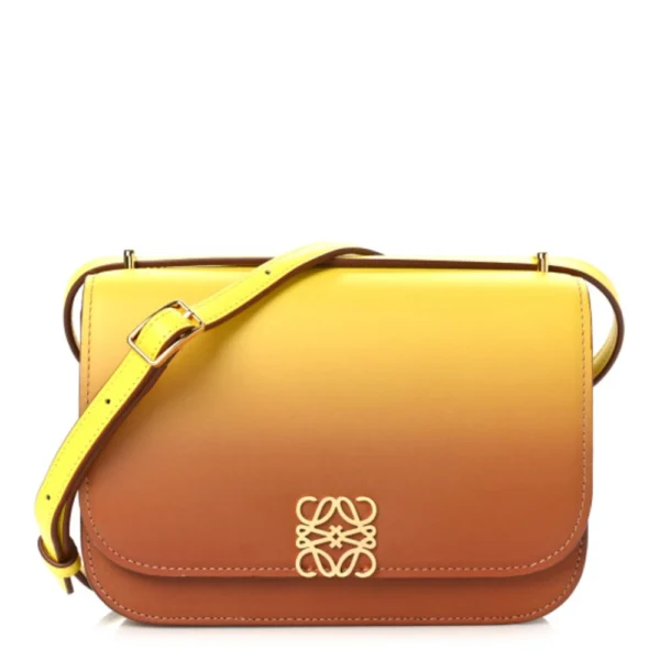 Superfake Loewe Silk Calfskin Degrade Small Goya Bag Yellow Polished Gold Hardware