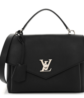 SuperfakeLouis Vuitton BB My Lockme Top Handle Black Soft Calfskin Silver Hardware