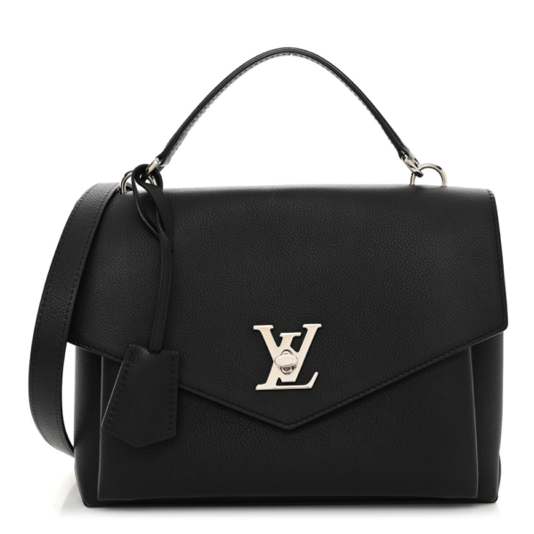 SuperfakeLouis Vuitton BB My Lockme Top Handle Black Soft Calfskin Silver Hardware