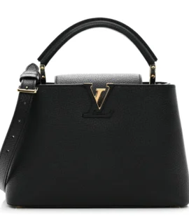 Superfake Louis Vuitton Capucines BB Black Taurillon Gold Hardware