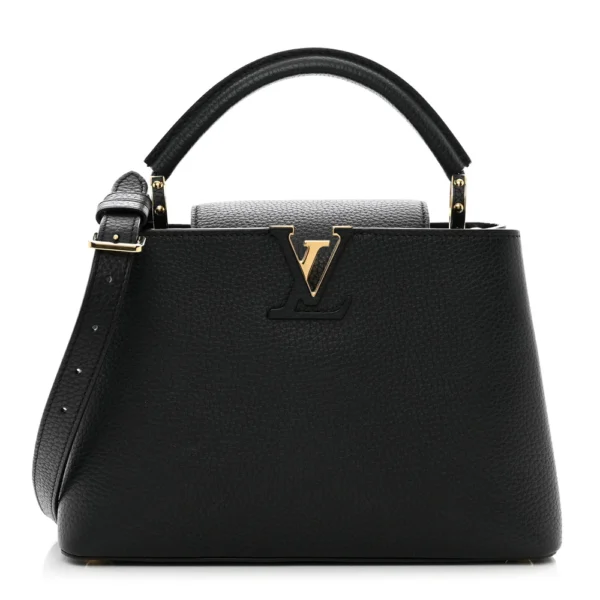 Superfake Louis Vuitton Capucines BB Black Taurillon Gold Hardware