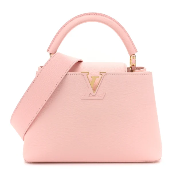 Superfake Louis Vuitton Capucines BB Rose Jasmin Taurillon Gold Hardware