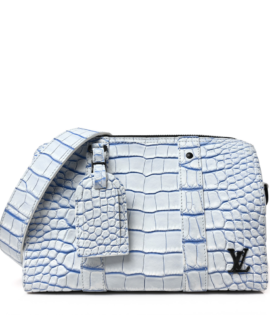 Superfake Louis Vuitton City Keepall Meringue White Blue Crocodile Niloticus Mat