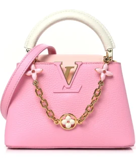 Superfake Louis Vuitton Flower Chain Capucines Mini Candy Pink Taurillon Gold Hardware