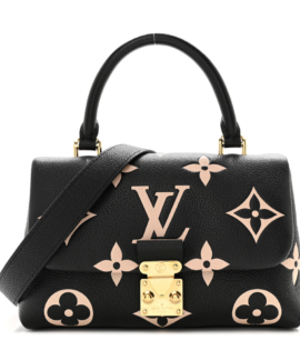 Superfke Louis Vuitton Madeleine BB Black Beige Empreinte Monogram Giant Gold Hardware