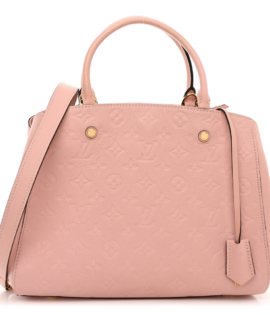 Superfake Louis Vuitton Montaigne BB Rose Poudre Empreinte Gold Hardware