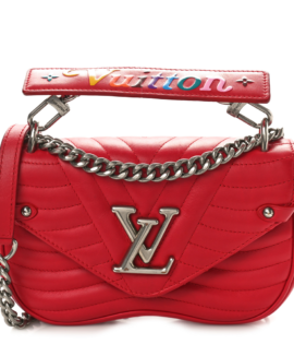 Superfake Louis Vuitton New Wave Chain PM Scarlet Calfskin Silver Hardware