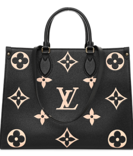 SuperfakeLouis Vuitton Onthego MM Black Beige Empreinte Monogram Giant Gold Hardware