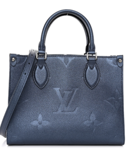 Superfake Louis Vuitton Onthego PM Navy Nacre Giant Metallic Empreinte Monogram Gold Hardware