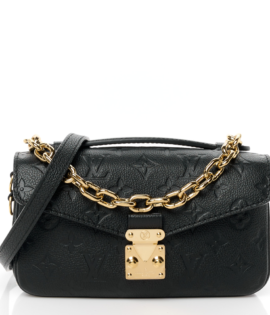 Superfake Louis Vuitton Pochette Metis East West BB Black Empreinte Gold Hardware