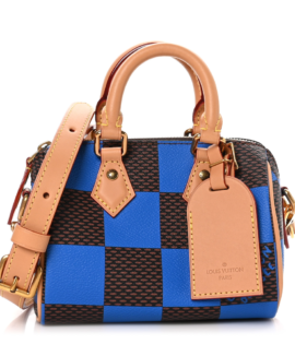 Superfake Louis Vuitton Speedy Bandouliere 18 Blue Damier Pop Go Gold Hardware